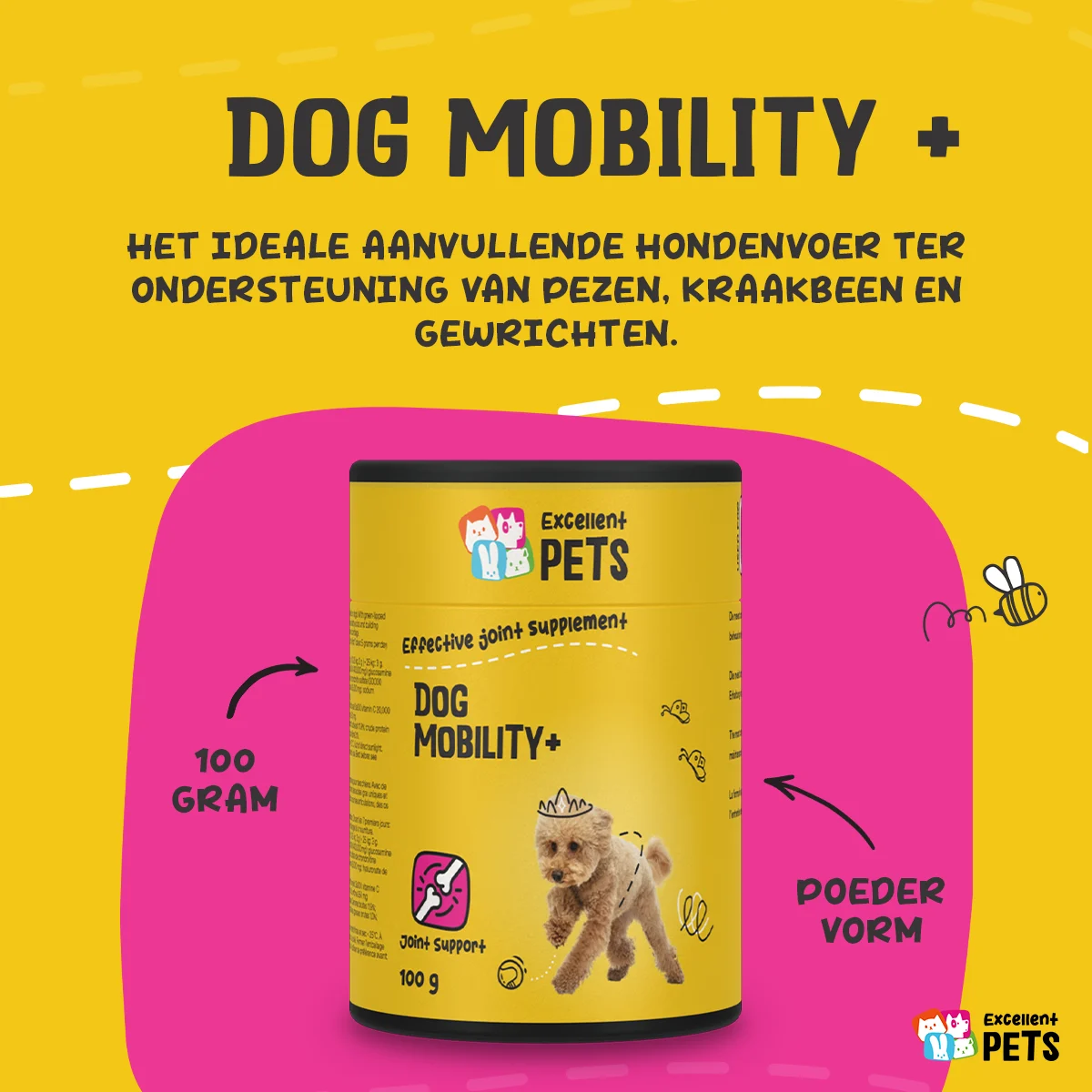 Suplement na stawy dla psów w postaci proszku, 100 g – Excellent Pets Dog Mobility+ - obrazek 4