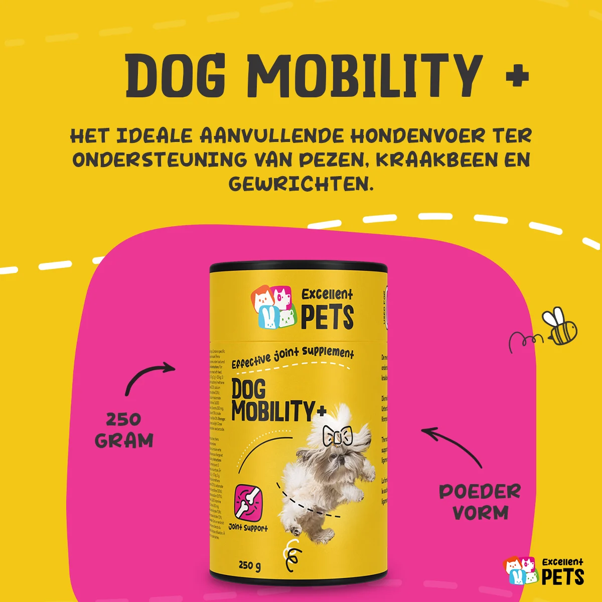 Suplement dla psów wspierający stawy w proszku, 250 g – Excellent Pets Dog Mobility+ - obrazek 4