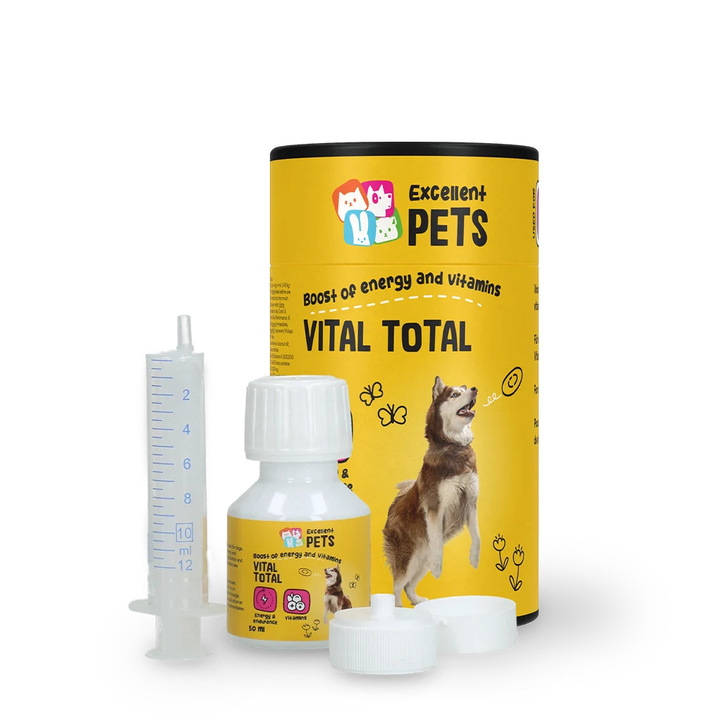 Płynny suplement witaminowy dla psów, 50 ml – Excellent Pets Vital Total - obrazek 1