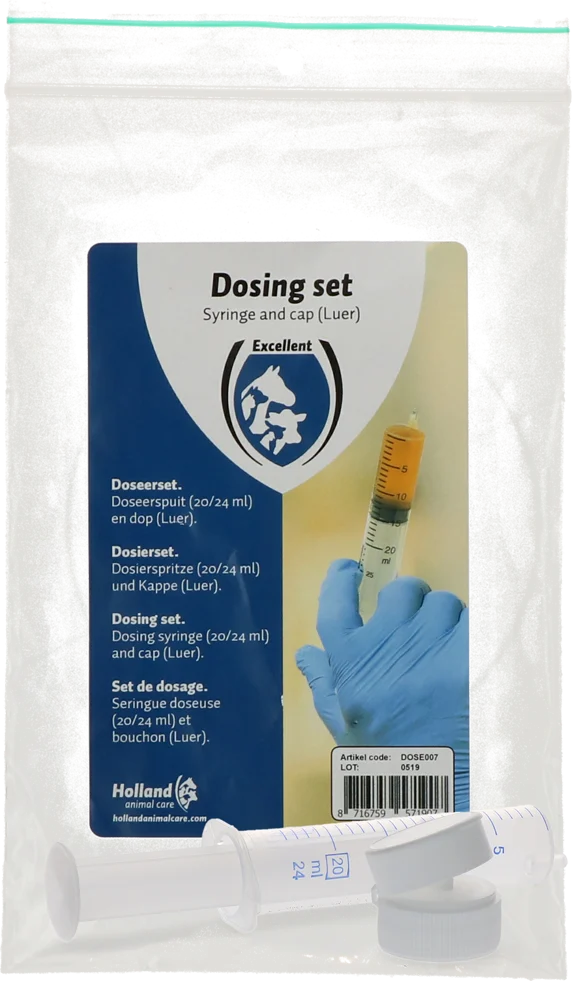 Zestaw do dawkowania z dozownikiem 20/24 ml i zatyczką Luer - obrazek 1