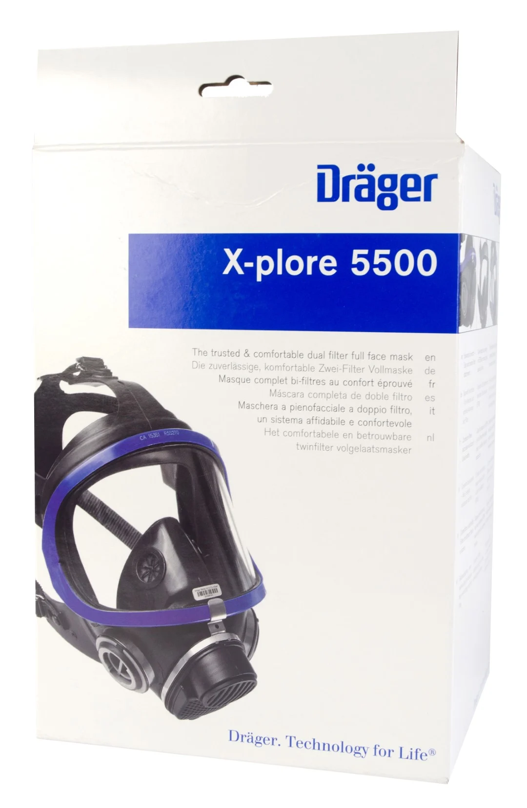 Maska pełnotwarzowa ze złączem bagnetowym do dwóch filtrów, bez filtrów – Dräger X-plore 5500 - obrazek 3