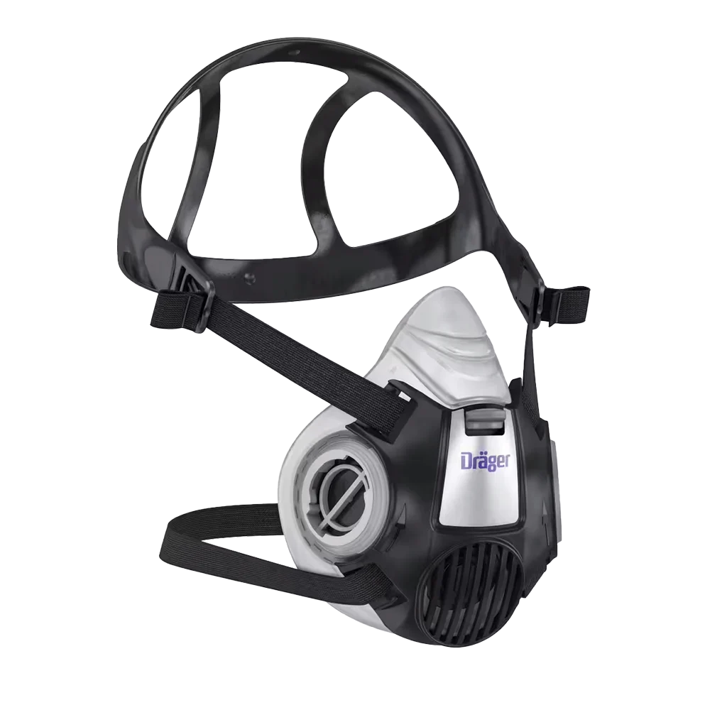 Półmaska z silikonową częścią twarzową i mocowaniem bagnetowym, M – Dräger X-plore 3300 - obrazek 1