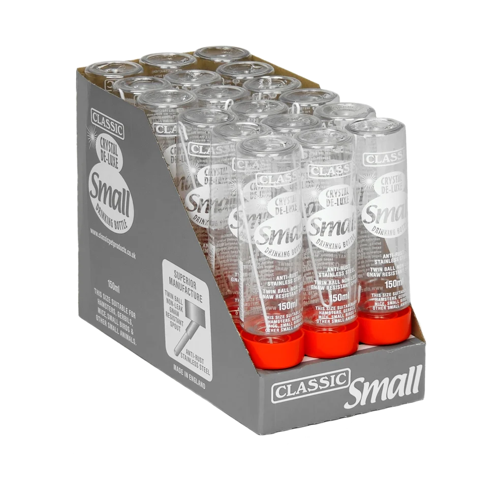 Plastikowa butelka do picia dla gryzoni, 150 ml – Classic Crystal Deluxe - obrazek 3