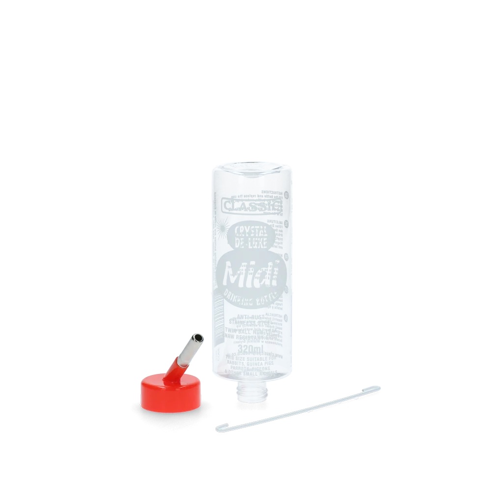 Plastikowa butelka do picia dla gryzoni, 320 ml – Classic Crystal Deluxe - obrazek 1