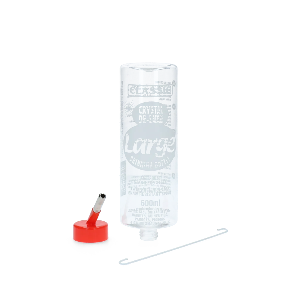 Plastikowa butelka do picia dla gryzoni, 600 ml – Classic Crystal Deluxe - obrazek 1