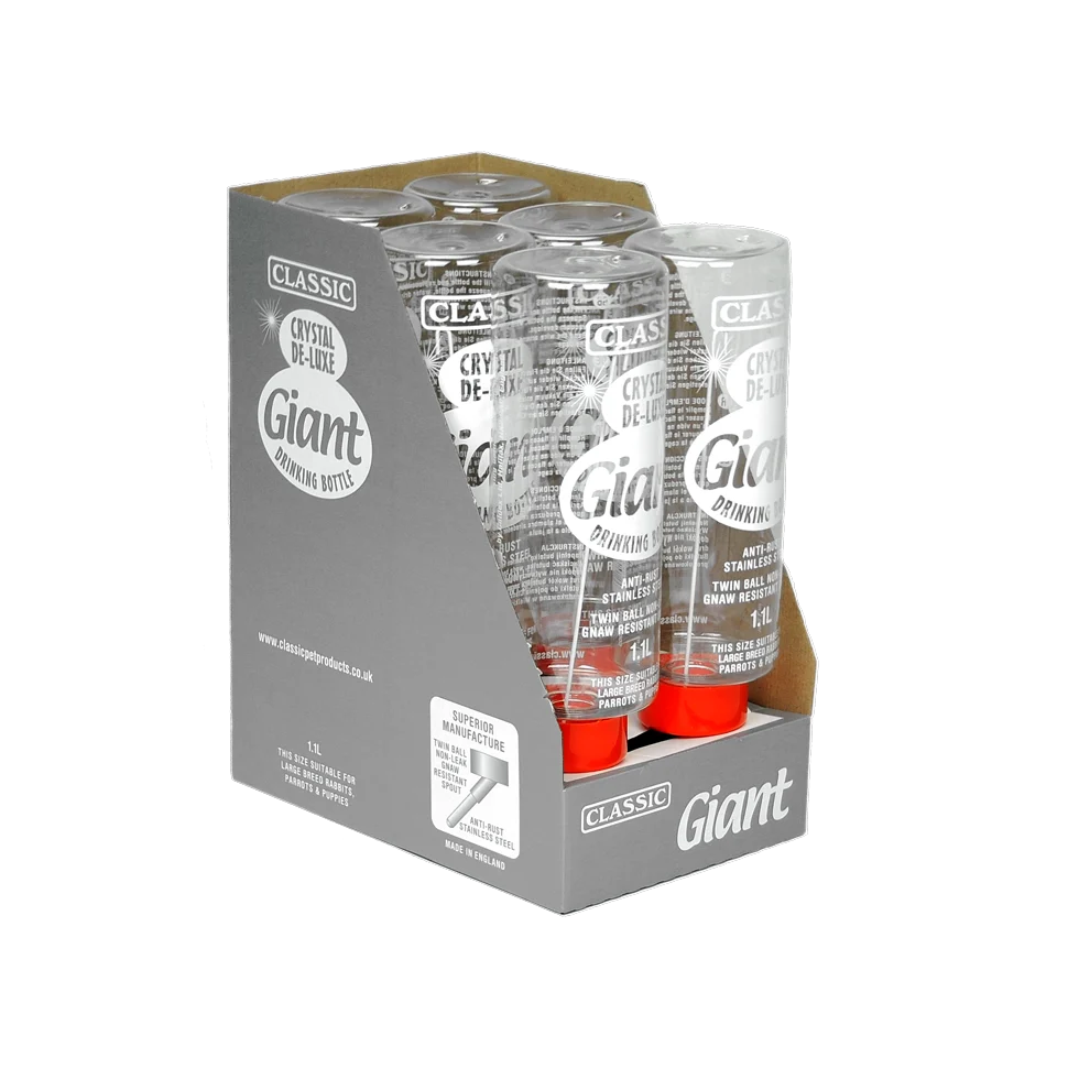 Plastikowa butelka do picia dla gryzoni, 1100 ml – Classic Crystal Deluxe - obrazek 3