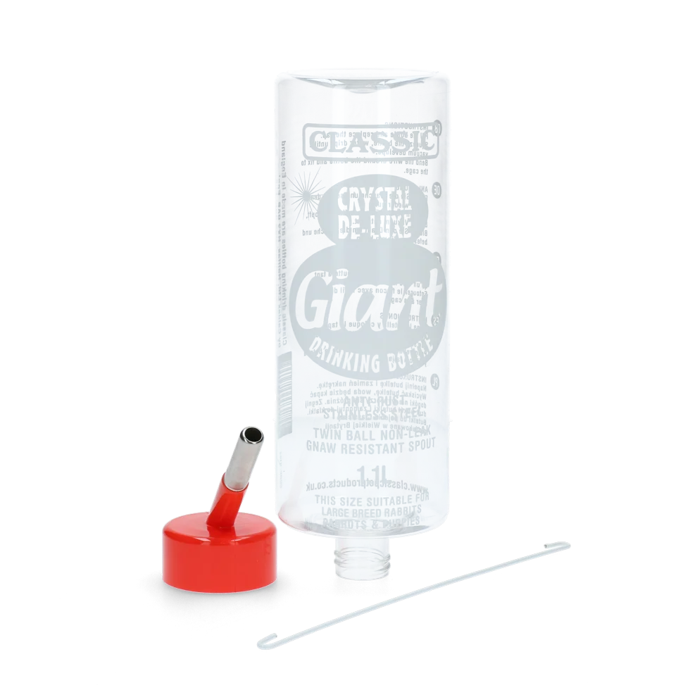 DRINC01942.png Plastikowa butelka do picia dla gryzoni, 1100 ml – Classic Crystal Deluxe - obrazek 1