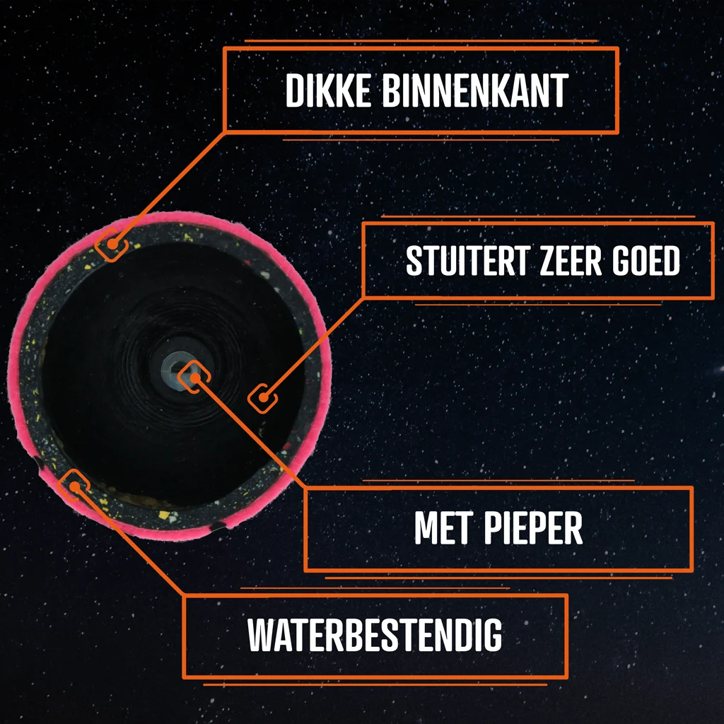 Piłka tenisowa dla psa z piszczałką M, Ø 6 cm, pomarańczowa – Dog Comets Neutron Star - obrazek 5
