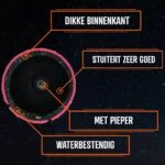 Piłka tenisowa dla psa z piszczałką M, Ø 6 cm, pomarańczowa, 3 sztuki – Dog Comets Neutron Star - obrazek 5