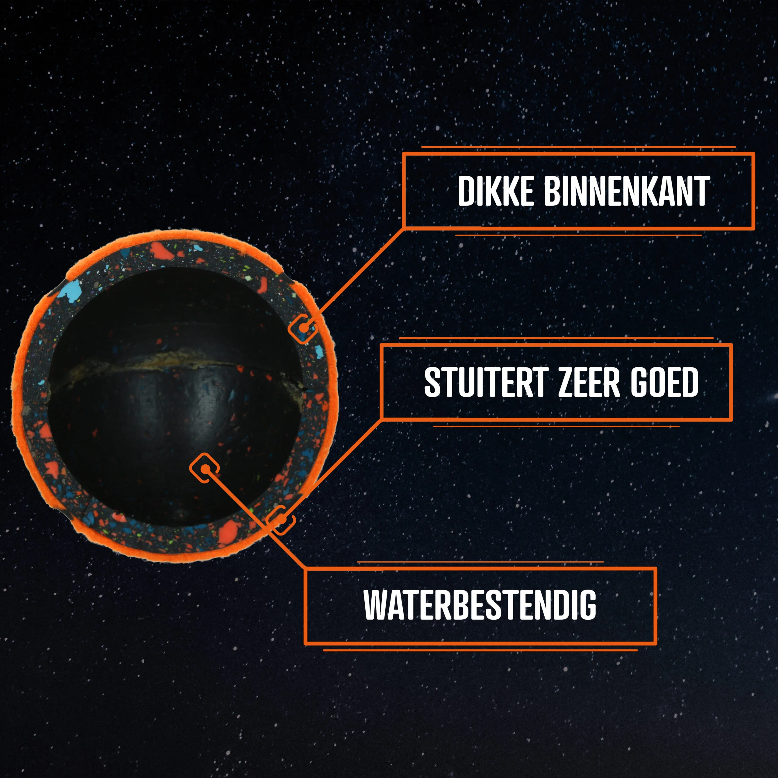 Piłka tenisowa dla psa, pływająca, Ø 6 cm, różowa – Dog Comets Starlight - obrazek 3