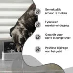 Miska spowalniająca jedzenie dla psa z gwiaździstym wzorem, XS 14 cm, szara – Eat Slow Live Longer Star - obrazek 4