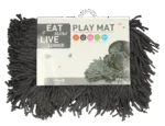 Mata węchowa dla psów z paskami materiału, szara, 44 x 28 cm – Eat Slow Live Longer Play Mat - obrazek 3