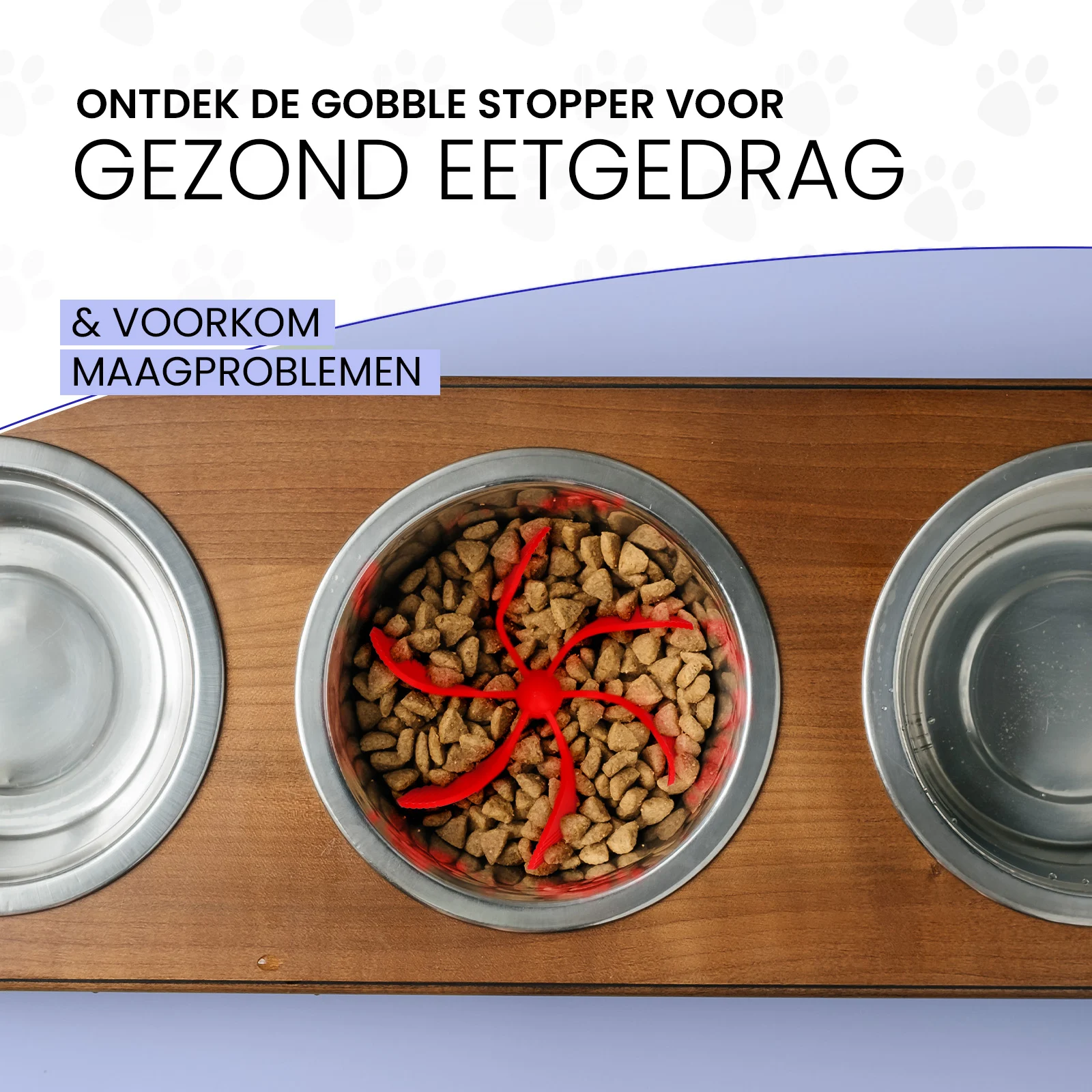 Wkład spowalniający jedzenie do miski dla psa z przyssawkami, niebieski M, średnica podstawy 11,5 cm – Eat Slow Live Longer Gobble Stopper - obrazek 4