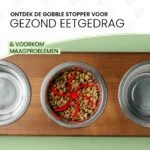 Wkład spowalniający jedzenie do miski dla psa z przyssawkami, zielony M, średnica podstawy 11,5 cm – Eat Slow Live Longer Gobble Stopper - obrazek 4