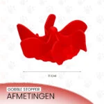 Wkładka spowalniająca jedzenie do miski dla psa z przyssawkami, czerwona, M, średnica podstawy 11,5 cm – Eat Slow Live Longer Gobble Stopper - obrazek 5