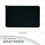 Silikonowa mata pod miski z podwyższonym brzegiem, S 30 x 48 cm, szara – Eat Slow Live Longer Spill Mat - obrazek 5