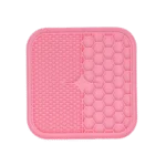 Mata do lizania dla psów z 2 wzorami i przyssawkami, 21 x 21 cm, różowa – Eat Slow Live Longer Lick Mat Duo M - obrazek 2