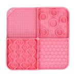 Mata do lizania dla psów z 4 wzorami i przyssawkami, 21 x 21 cm, różowa – Eat Slow Live Longer Lick Mat Dimensions Rectangle - obrazek 2