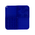 Mata do lizania dla psa z 4 wzorami i przyssawkami, 21 x 21 cm, niebieska – Eat Slow Live Longer Lick Mat Dimensions Rectangle - obrazek 2