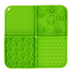 Mata do lizania dla psa z 4 wzorami i przyssawkami, 21 x 21 cm, zielona – Eat Slow Live Longer Lick Mat Dimensions Rectangle - obrazek 2