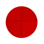 Okrągła mata do lizania z głębokimi zagłębieniami, czerwona, ø 21 cm – Eat Slow Live Longer Lick Mat Dimensions Circle - obrazek 2