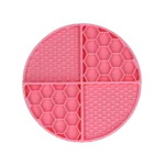 Okrągła mata do lizania z głębokimi przegródkami, różowa, ø 21 cm – Eat Slow Live Longer Lick Mat Dimensions Circle - obrazek 3
