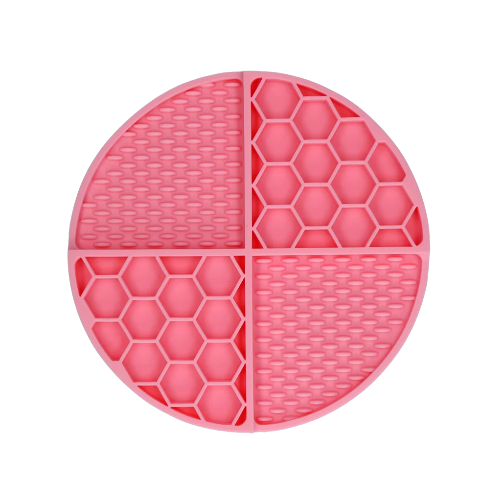 Okrągła mata do lizania z głębokimi przegródkami, różowa, ø 21 cm – Eat Slow Live Longer Lick Mat Dimensions Circle - obrazek 3