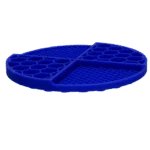 Okrągła mata do lizania z głębokimi przegródkami, niebieska, ø 21 cm – Eat Slow Live Longer Lick Mat Dimensions Circle - obrazek 3