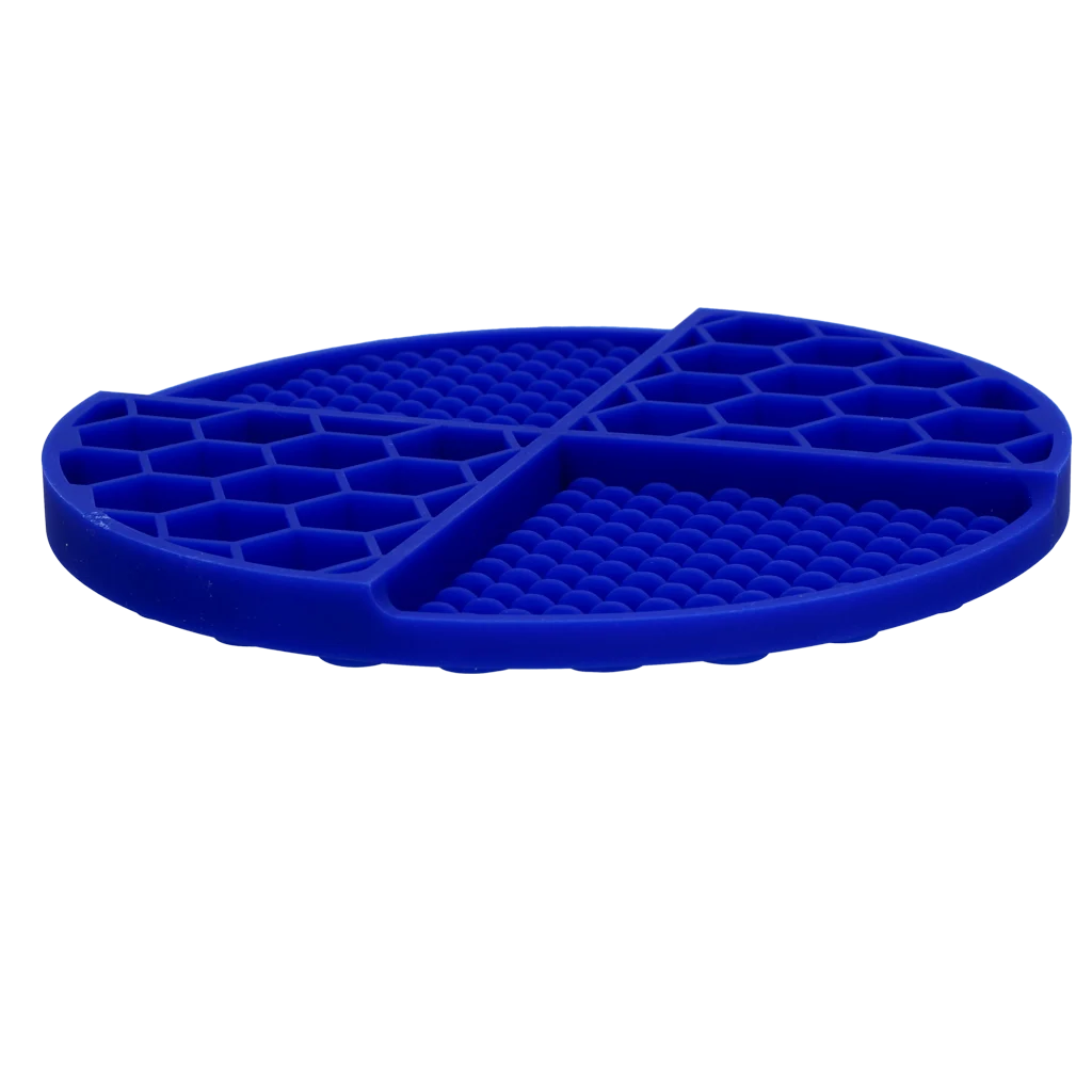 Okrągła mata do lizania z głębokimi przegródkami, niebieska, ø 21 cm – Eat Slow Live Longer Lick Mat Dimensions Circle - obrazek 3