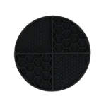 Okrągła mata do lizania z głębokimi zagłębieniami, szara, ø 21 cm – Eat Slow Live Longer Lick Mat Dimensions Circle - obrazek 2