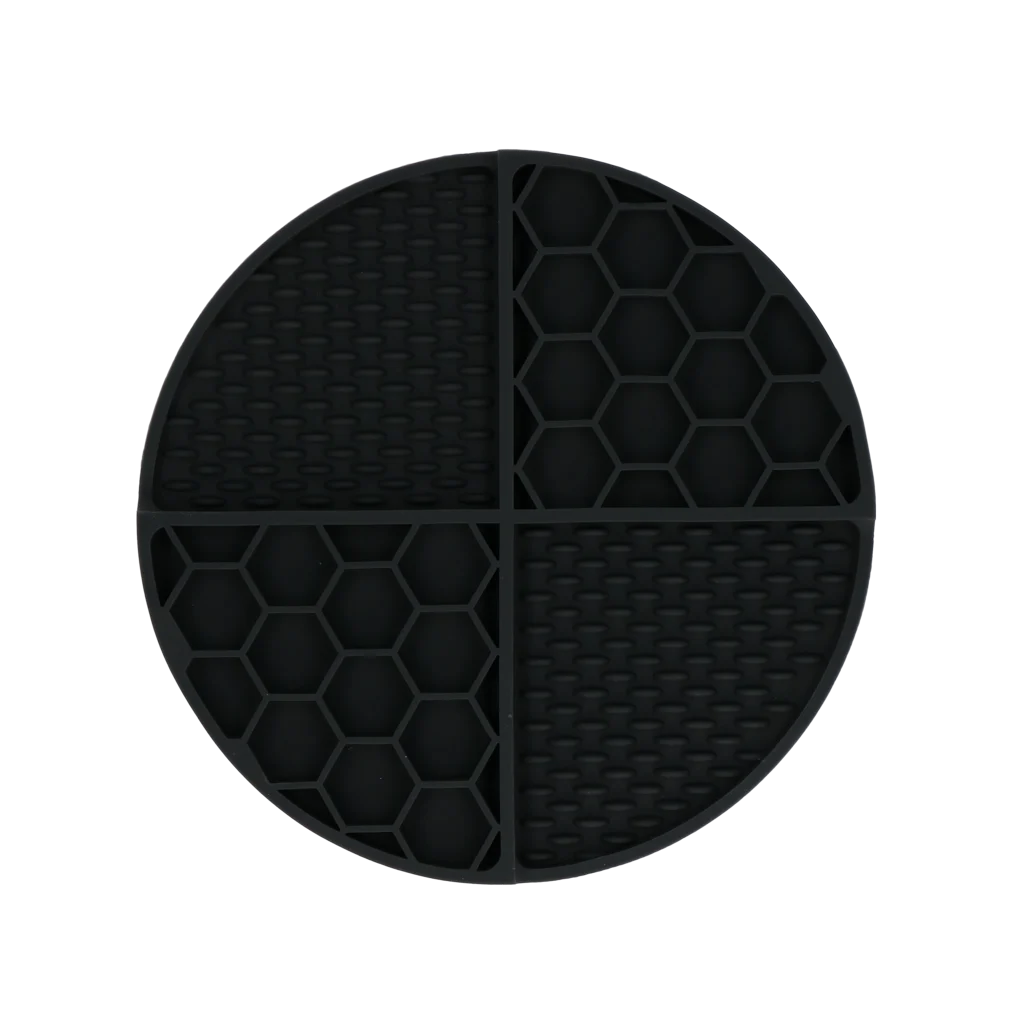 Okrągła mata do lizania z głębokimi zagłębieniami, szara, ø 21 cm – Eat Slow Live Longer Lick Mat Dimensions Circle - obrazek 2