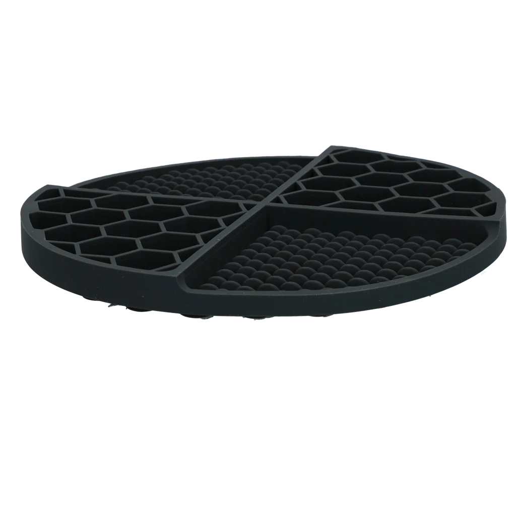 Okrągła mata do lizania z głębokimi zagłębieniami, szara, ø 21 cm – Eat Slow Live Longer Lick Mat Dimensions Circle - obrazek 3
