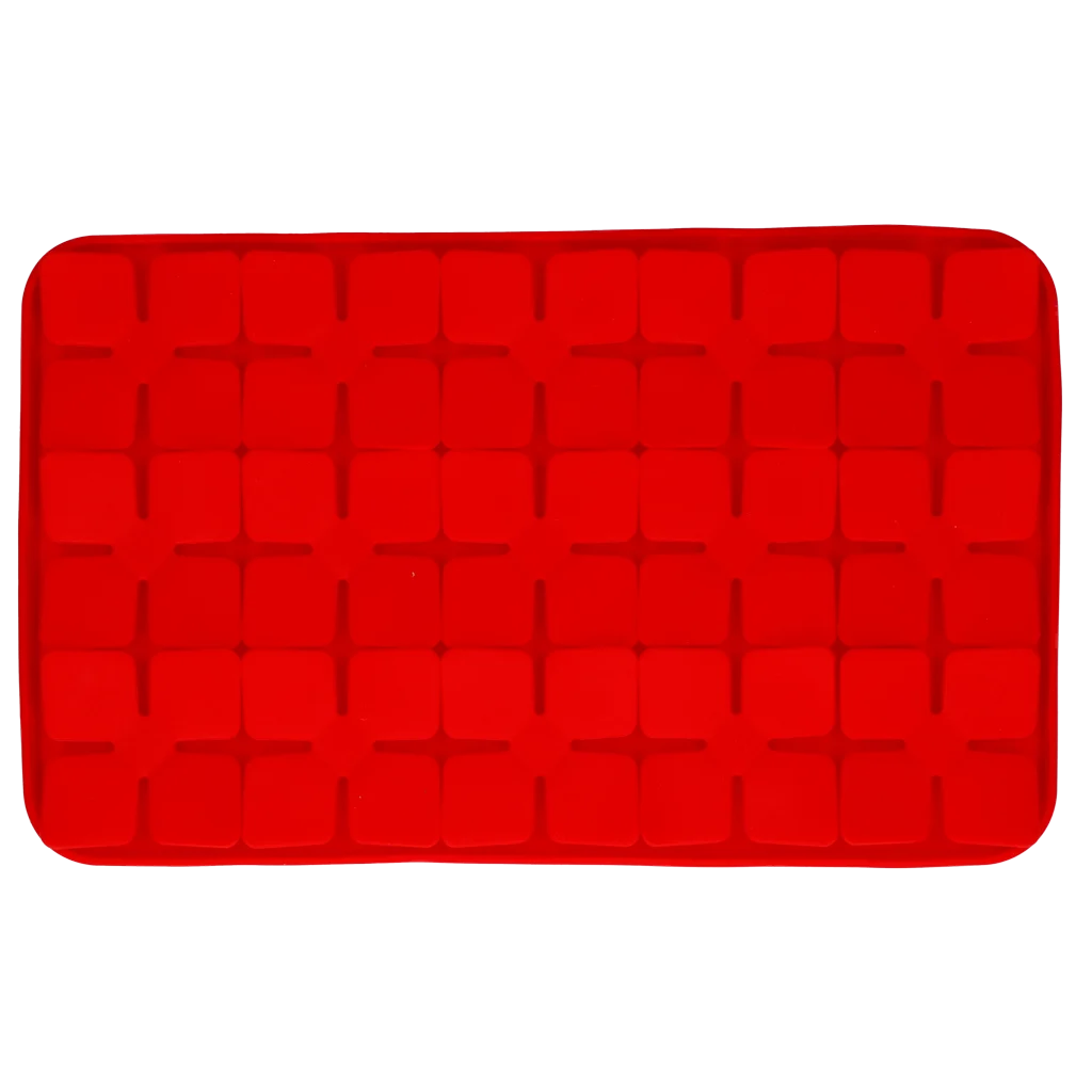 Mata do lizania dla psów z płatkami w kształcie kwiatów i przyssawkami, 21 x 34 cm, czerwona – Eat Slow Live Longer Lick Mat Dimensions Flower - obrazek 2