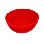 Miska spowalniająca jedzenie dla psów z matą do lizania, czerwona, 17 cm – Eat Slow Live Longer Lick Mat Wobble Bowl - obrazek 3