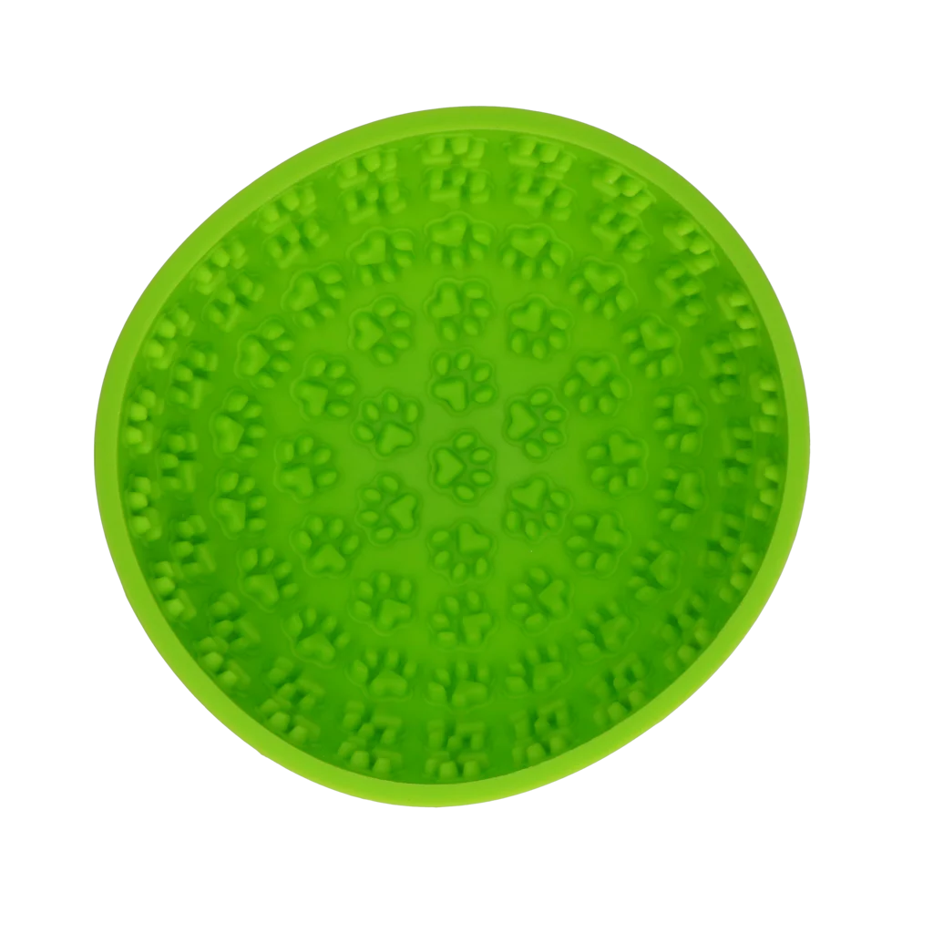 Miska spowalniająca jedzenie dla psa z zaokrąglonym dnem i wypustkami, Ø 17 cm, zielona – Eat Slow Live Longer Lick Mat Wobble Bowl - obrazek 2