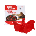 Wkładka spowalniająca jedzenie do miski dla psa z przyssawkami, czerwona, M, średnica podstawy 11,5 cm – Eat Slow Live Longer Gobble Stopper