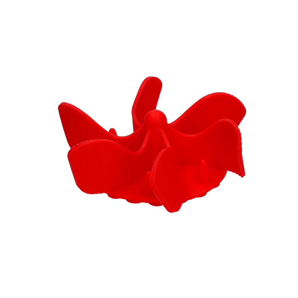 Wkładka spowalniająca jedzenie do miski dla psa z przyssawkami, czerwona, M, średnica podstawy 11,5 cm – Eat Slow Live Longer Gobble Stopper - obrazek 2