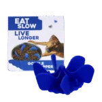 Wkład spowalniający jedzenie do miski dla psa z przyssawkami, niebieski M, średnica podstawy 11,5 cm – Eat Slow Live Longer Gobble Stopper