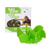 Wkład spowalniający jedzenie do miski dla psa z przyssawkami, zielony M, średnica podstawy 11,5 cm – Eat Slow Live Longer Gobble Stopper