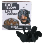 Wkładka spowalniająca jedzenie do miski dla psa z przyssawkami, szara L, średnica podstawy 14,5 cm – Eat Slow Live Longer Gobble Stopper