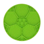 Mata do lizania dla psów z wzorem piłki nożnej i przyssawkami, Ø 22 cm, zielona – Eat Slow Live Longer Lick Mat Soccer Ball - obrazek 2