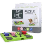 Układanka dla psa na karmę i przysmaki z antypoślizgowymi nóżkami – Eat Slow Live Longer Puzzle Rectangle