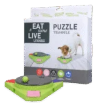 Łamigłówka dla psa na karmę suchą i przysmaki – Eat Slow Live Longer Puzzle Triangle