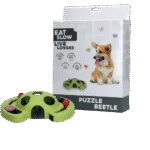 Układanka dla psa na suchą karmę i przysmaki z antypoślizgowymi nóżkami – Eat Slow Live Longer Puzzle Beetle
