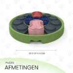 Układanka dla psa z przesuwanymi elementami na karmę i przysmaki – Eat Slow Live Longer Puzzle Disc - obrazek 4