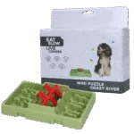 Puzzle dla psa na karmę i przysmaki, 13 x 19 cm – Eat Slow Live Longer Mini Puzzle Crazy River