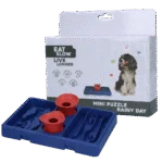 Puzzle dla psa na karmę i przysmaki, 13 x 19 cm – Eat Slow Live Longer Mini Puzzle Rainy Day