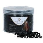 Gumki silikonowe do zaplatania grzywy, 500 sztuk, czarne – Excellent Horse Rubber Bands Silicone