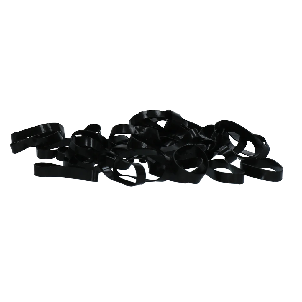 Gumki silikonowe do zaplatania grzywy, 500 sztuk, czarne – Excellent Horse Rubber Bands Silicone - obrazek 2