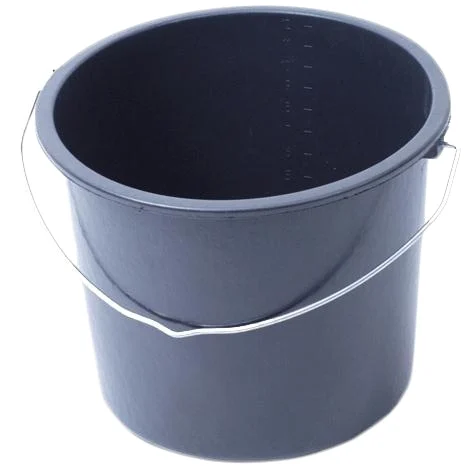 Wiadro z podziałką 12 l czarne - obrazek 2